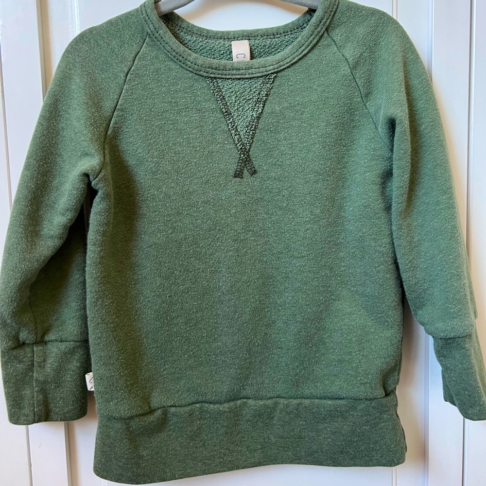Childhoods Clothing pullover crew sweatshirt in “Pine” (green)